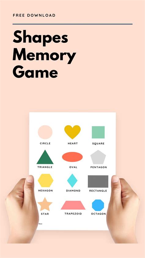Free Shapes Memory Game In 2020 Memory Games Kindergarten Math