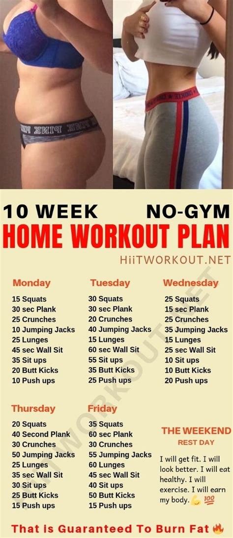 Week Home Workout Plans That Is Guaranteed To Burn Fat Healthy Pro