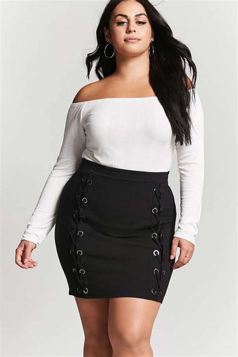 Lace Up Plus Size Mini Skirt Aff Plus Size Outfits Mini Skirts