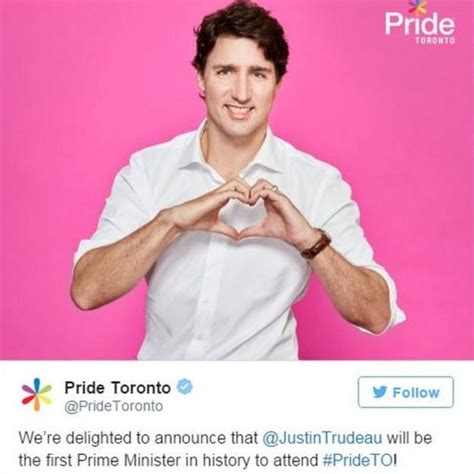 Justin Trudeau Canada Leader To March In Toronto Gay Pride Bbc News