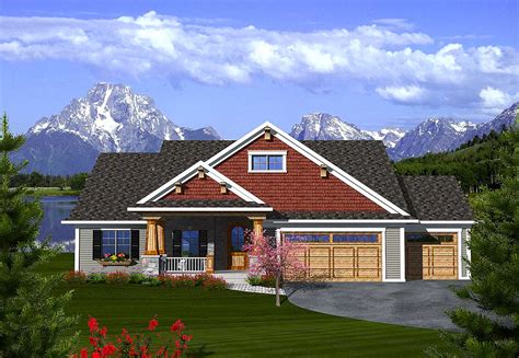 Visible structural details such as vaulted ceilings, exposed rafters, give this home undeniable character, while an airy layout makes it extremely livable. 2 Bedroom Craftsman Ranch - 89862AH | Architectural ...