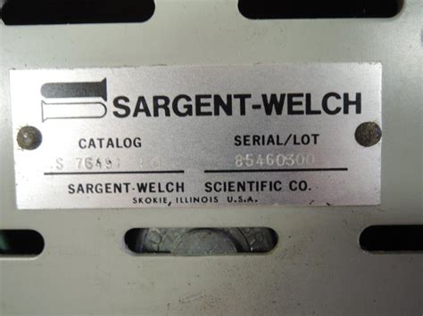 Sargent Welch Laboratory Sand Machine Hub