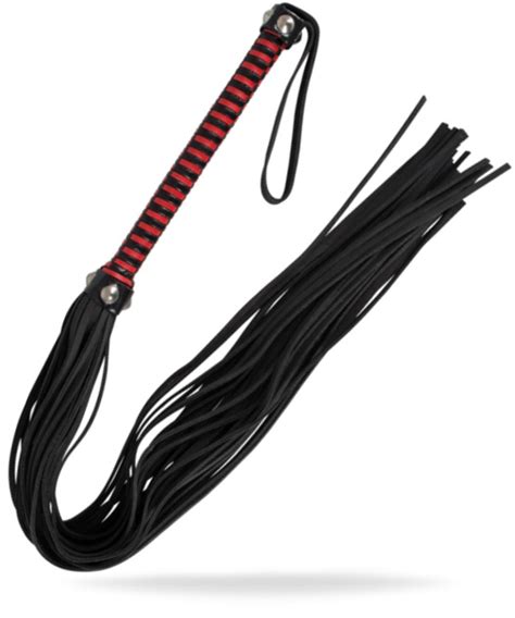 leather whip black and red köp online på