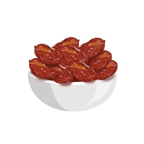 Date Fruit Hd Transparent Dates Fruit In A White Bowl At Ramadhan