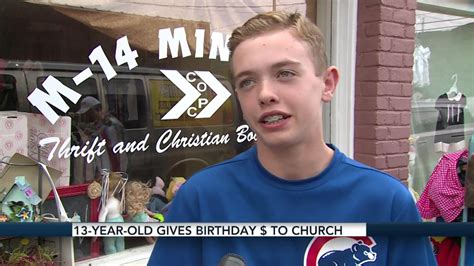 Teen Donates Birthday Money To Church Youtube