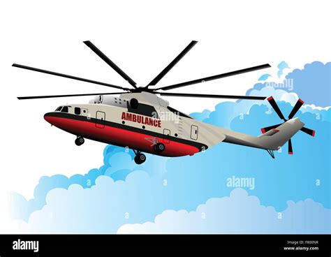 Ambulance Helicopter Vector Illustration Stock Vector Image And Art Alamy