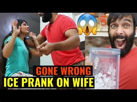 ICE CUBE PRANK ON WIFE PRANK ON WIFE PRANKS IN INDIA PRANK GONE WRONG HUSBAND WIFE