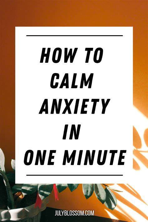 How To Calm Anxiety In One Minute ♡ July Blossom