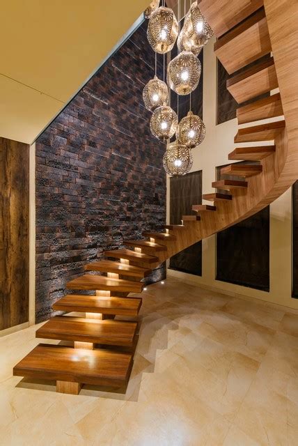 Vipassana, farhan akhtar's bungalow in mumbai's bandra, was. Shalom - Residential Bungalow - Contemporary - Staircase ...