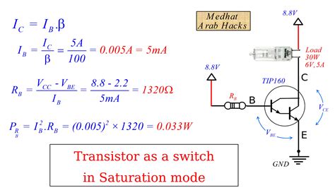 Transistor Base Resistor Calculation Electronics Basics Transistors