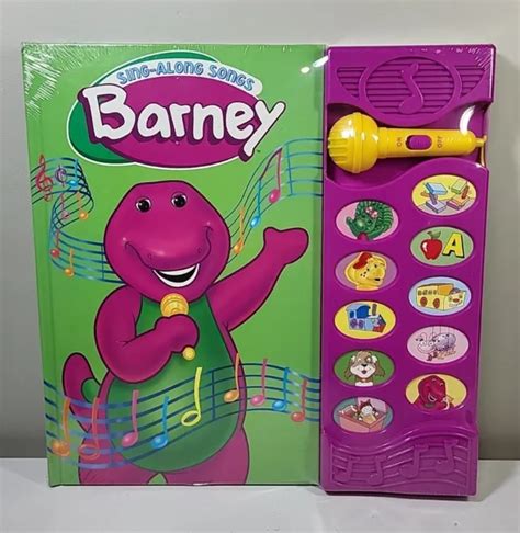 Rare Sealed Barney Sing Along Songs Book With Microphone Karaoke