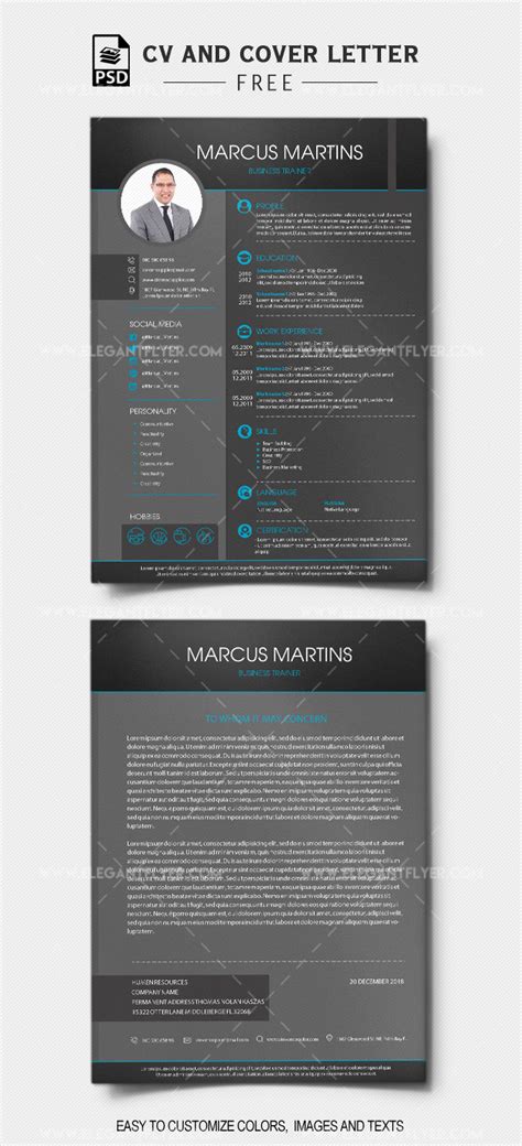Email cover letter and cv. Business CV & Cover Letter PSD Mockup Download Free ...