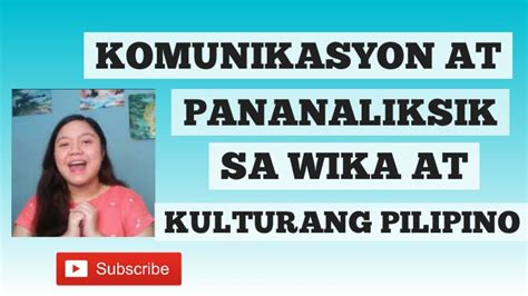 Komunikasyon At Pananaliksik Sa Wika At Kulturang Pilipino Guide Grade