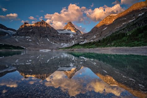 Mounts Magog Assiniboine And Wedgewood Peak Reflected In Flickr