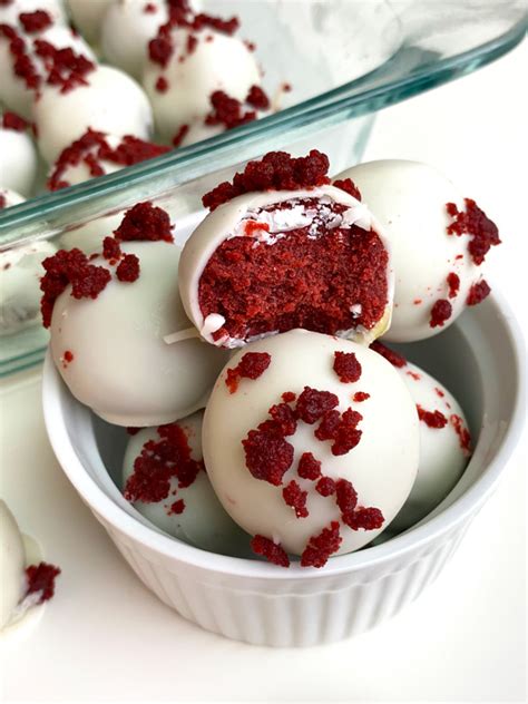 Red Velvet Cake Balls Cookies And Calligraphy
