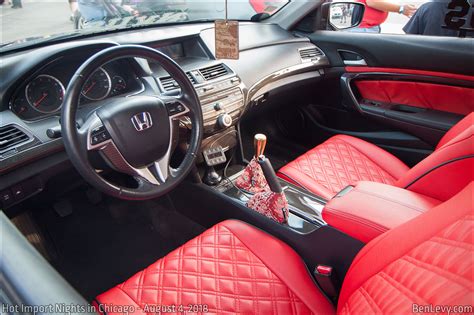 Custom Red Leather In Honda Accord Coupe