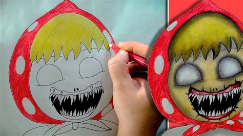 How To Draw Masha From Masha And The Bear The Horror Version Youtube