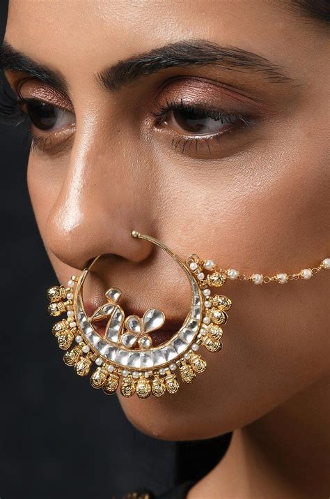 Diya Kundan Gold Nosepin Nose Jewelry Luxury Jewelry Store Bridal