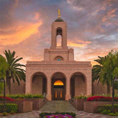 Newport Beach Temple Late Evening Lds Temple Pictures