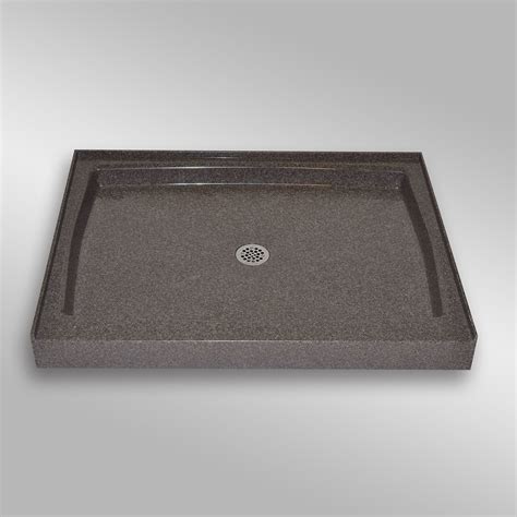 The Marble Factory Single Threshold Shower Base Pg901 Mystique 48 X 36 Inches The Home Depot
