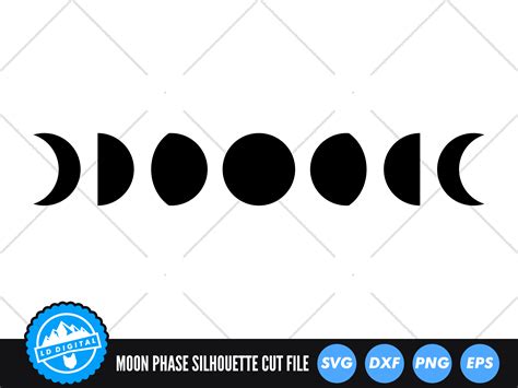 Moon Clipart Png Celestial Svg Files For Cricut Moon Phases Svg Moon