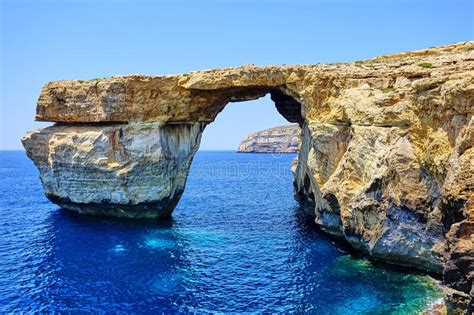 Azure Window Malta Gozo Blue Sea Stock Photo Image Of Dwejra Arch
