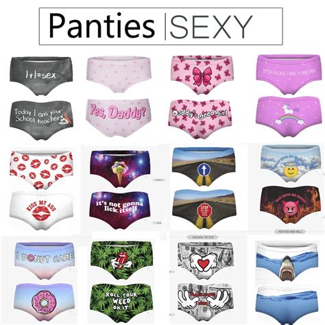 Yes Daddy Words Pink Love 3d Print Underwear Women Female Pink Sexy