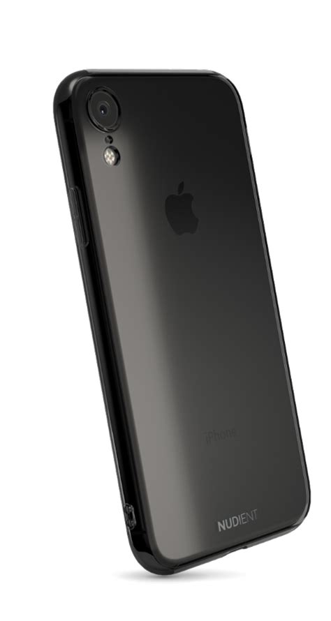 Thin Glossy Case Black Transparent Iphone Xr Nudient