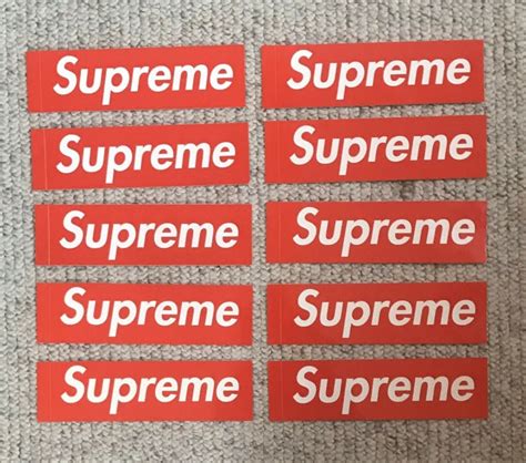 Supreme Box Logo Stickers 10 Pack Grailed
