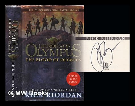 The Blood Of Olympus By Riordan Rick 2015 First Edition Signed By