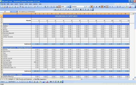 Small Business Expenses Spreadsheet Template Gallery