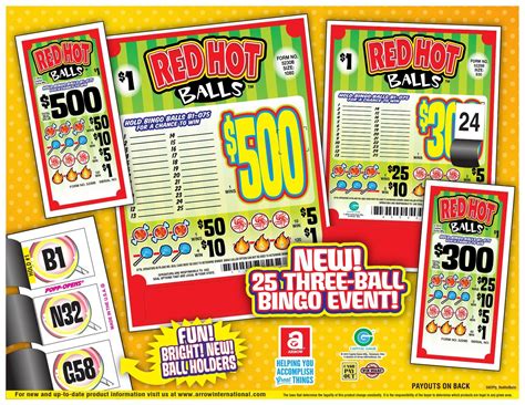 Red Hot Gems Instant Bingo Pull Tabs Instant Winners 500 1 Leisure