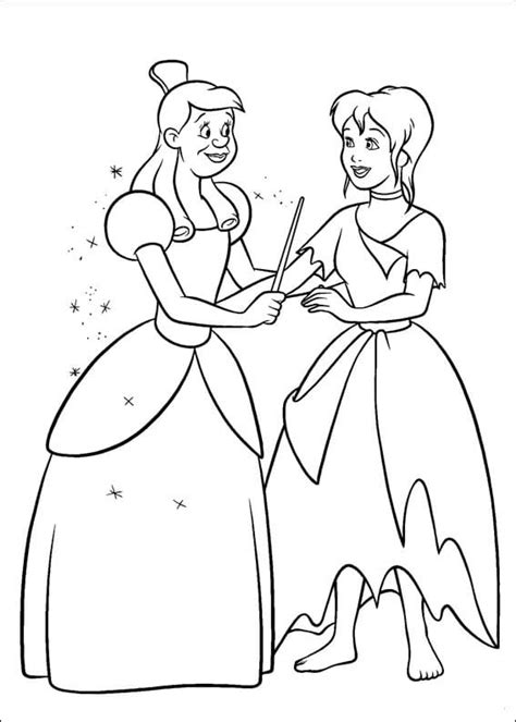Cinderella And Castle Coloring Page Free Printable Coloring Pages For