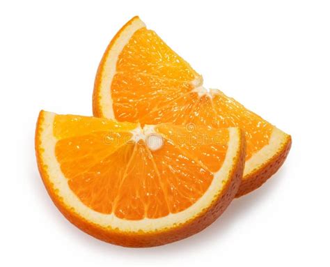Orange Fruit Slices White Background Stock Image Image Of Single