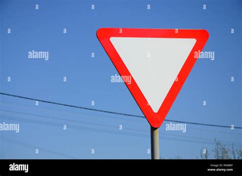 Triangle Give Way Sign High Resolution Stock Photography And Images Alamy