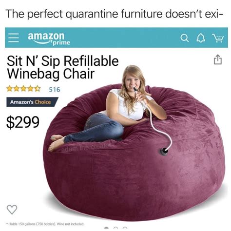 The Sit N Sip Refillable Winebag Chair Meme Laptrinhx