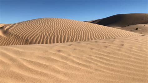 Textures In Sand Golden Desert Landscape Huge Sandy Dunes Nature