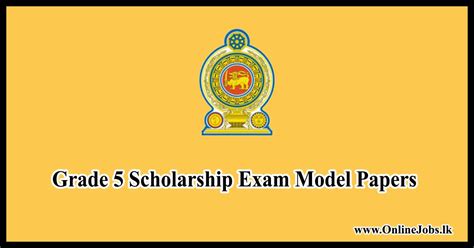 Grade 5 Scholarship Past Papers