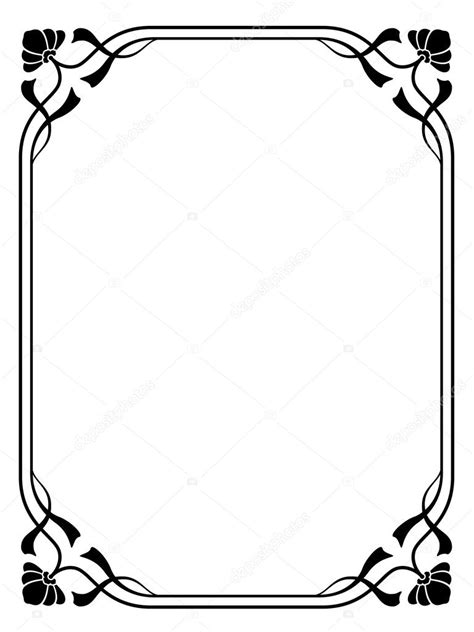 Art Nouveau Ornamental Decorative Frame — Stock Vector © 100ker 8284515