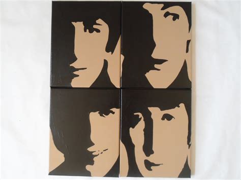 The Beatles Painted Canvas Wall Art Wall Hangings Set Of 4