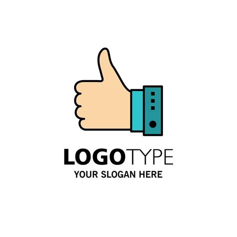 Like Finger Gesture Hand Thumbs Up Yes Business Logo Template Flat