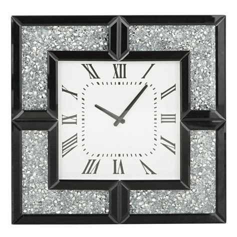 Decmode 20 X 20 In Black Wood Glam Wall Clock