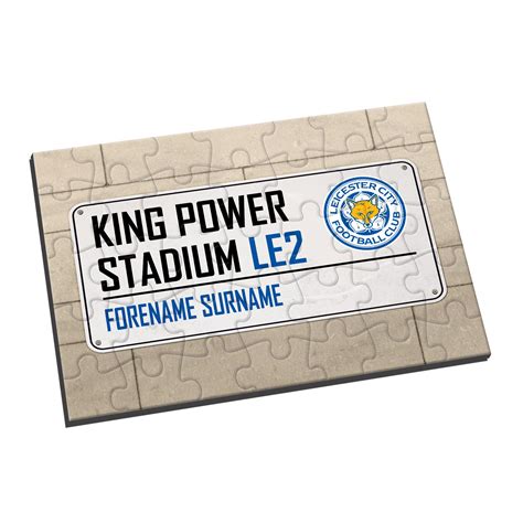 Personalised Leicester City Fc Street Sign Jigsaw Official Etsy