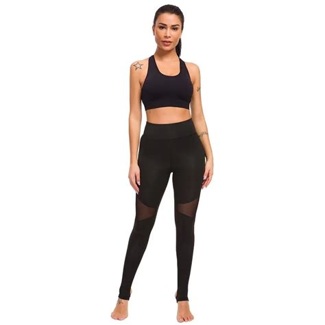 new women yoga pants high waist fitness gym sportswear power flex tummy control high stretch
