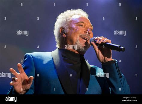 Welsh Singer Tom Jones On Stage At Chepstow Racecourse Stock Photo Alamy