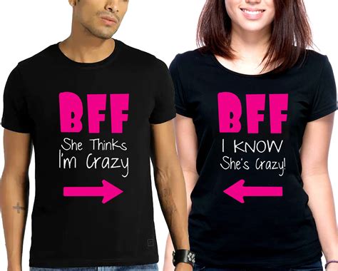 Couple Matching Bff Best Friends Male And Female Unisex T Shirt Etsy