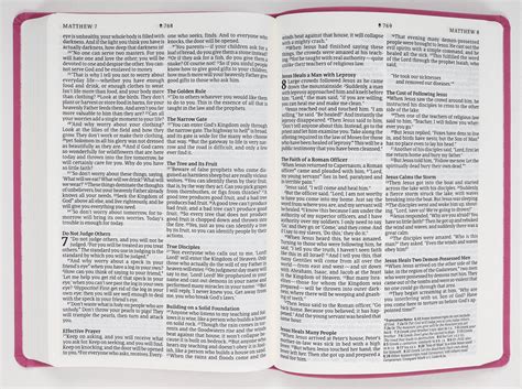 nlt large print premium value thinline bible filament enabled edition garden pink by tyndale