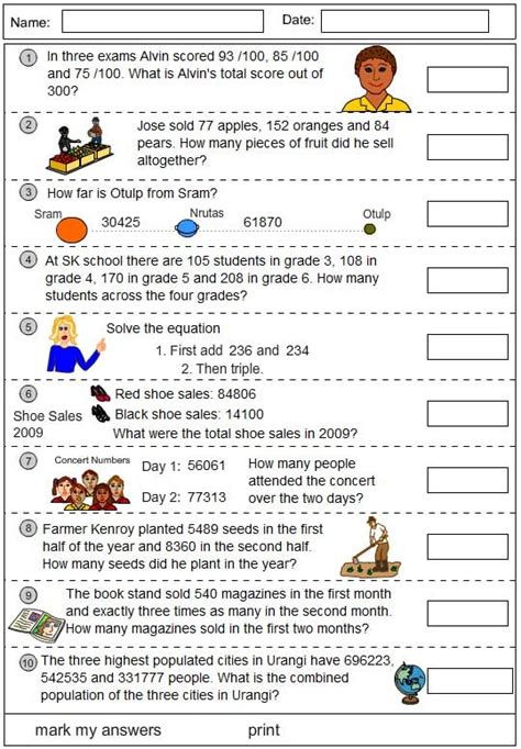 If your answer is correct, cover the problem with your color. Problem solving using addition - Studyladder Interactive ...