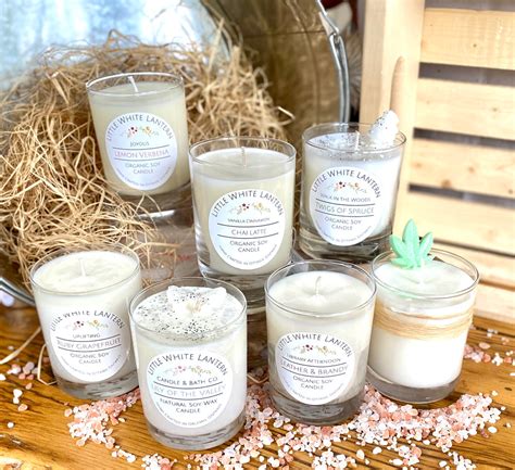 soy wax candles year round scents little white lantern