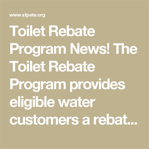 Hamilton Toilet Rebate Program
